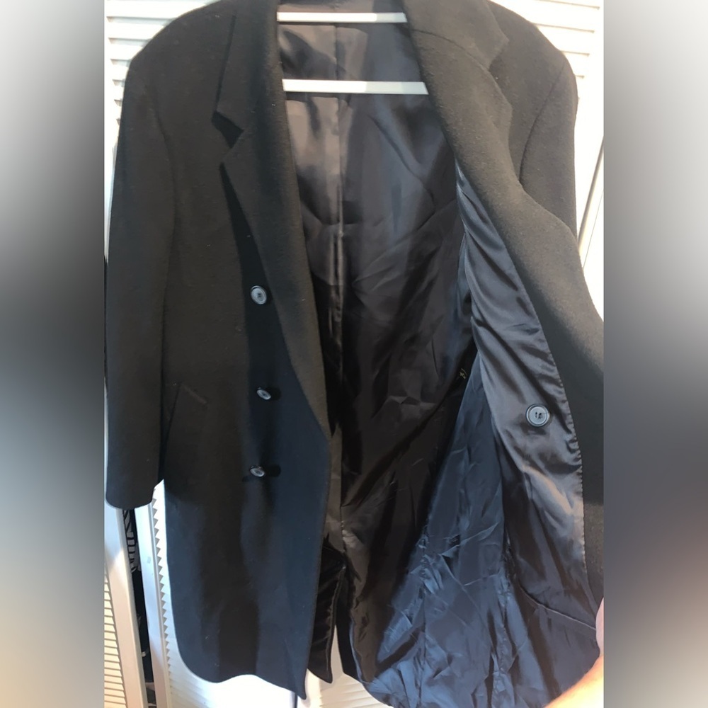 London Fog Vintage Wool Double breasted Men’s long Coat 38S - Picture 14 of 15